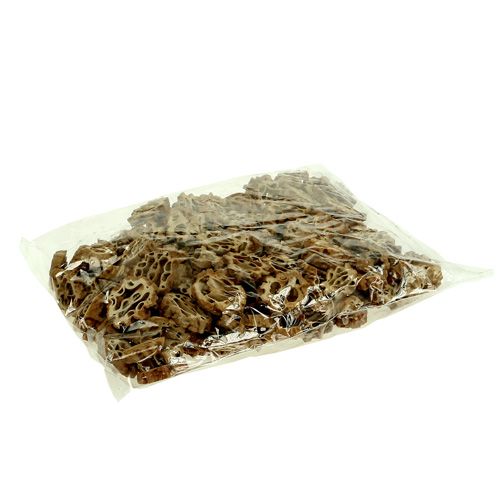Floristik24 Orzech w plasterkach 2cm naturalny 250g