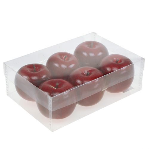 Produkt Jabłka dekoracyjne czerwone, malowane Ø8cm 6 szt