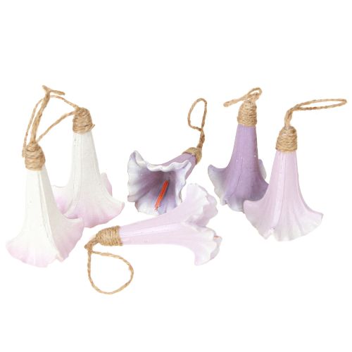 Produkt Wieszak Dekoracyjny Bellflower Fioletowy Biały Ø3,5cm W8cm 6szt