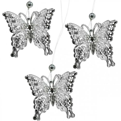 Zawieszka dekoracyjna motyl, dekoracja ślubna, metalowy motyl, wiosna 6szt.