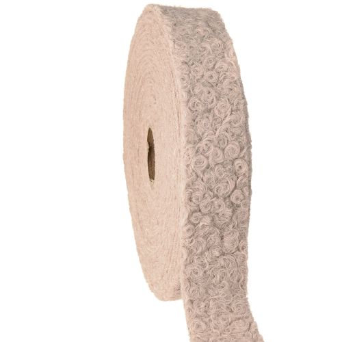 Wstążka dekoracyjna szeroka wstążka prezentowa w kolorze starego różu wełna 40mm 8m