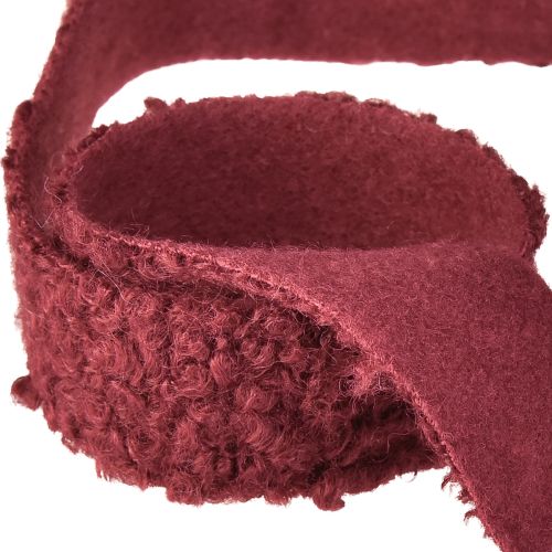Produkt Wstążka dekoracyjna Bordeaux wełna szeroka wstążka materiałowa 40mm 8m