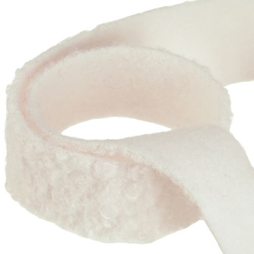 Produkt Wstążka dekoracyjna kremowa szeroka wstążka wełniana 40mm 8m