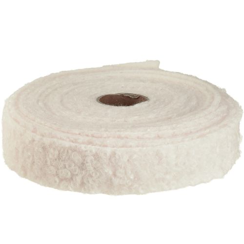 Produkt Wstążka dekoracyjna kremowa szeroka wstążka wełniana 40mm 8m
