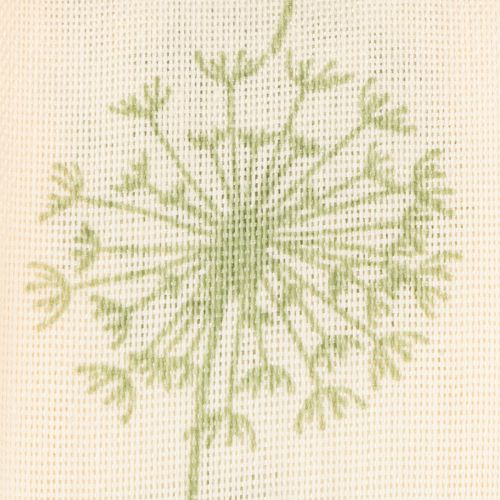 Produkt Wstążka dekoracyjna, wstążka prezentowa, wzór dmuchawca, kremowa, 40 mm, 15 m