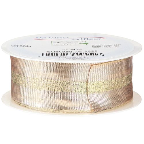Produkt Wstążka dekoracyjna złota brokatowa wstążka świąteczna 40mm 20m