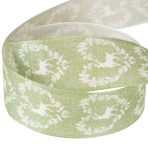 Produkt Deco Ribbon Green Deer 40mm 20m