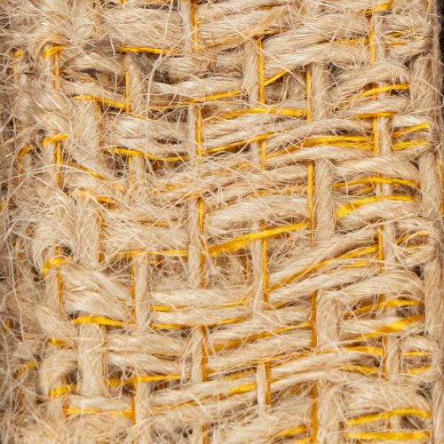 Produkt Wstążka jutowa dekoracyjna, żółta, naturalna, 25 mm; rustykalna wstążka jutowa dekoracyjna, 10 m