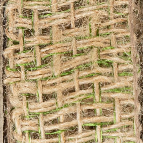 Produkt Zielona wstążka dekoracyjna z juty, naturalna, szerokość 25 mm, długość 10 m