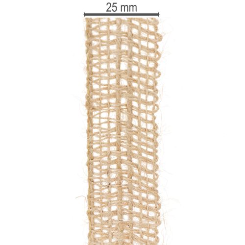 Produkt Wstążka jutowa dekoracyjna, naturalna, 25 mm; wstążka jutowa; rustykalna wstążka prezentowa, 10 m