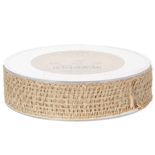 Produkt Wstążka jutowa dekoracyjna, naturalna, 25 mm; wstążka jutowa; rustykalna wstążka prezentowa, 10 m