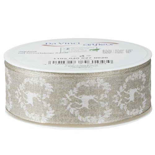 Produkt Wstążka dekoracyjna naturalny jeleń 40mm 20m