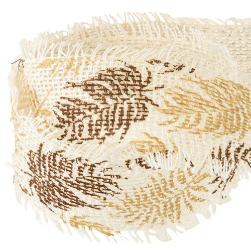 Produkt Wstążka dekoracyjna liście tropikalne wstążka bawełniana brązowa 30mm 15m