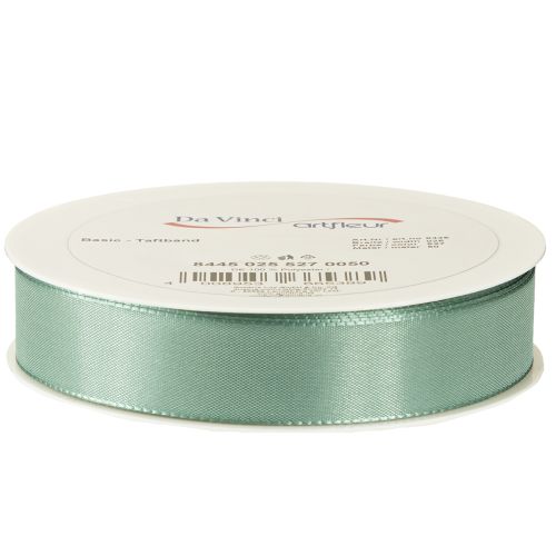 Produkt Wstążka dekoracyjna tafta wstążka prezentowa zielona szałwiowa 25mm 50m