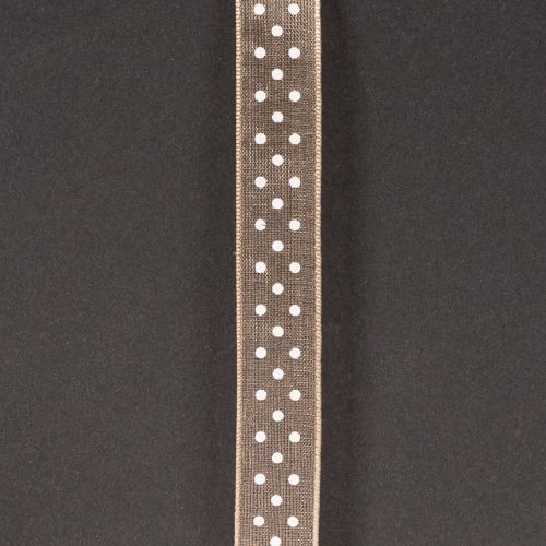 Produkt Wstążka prezentowa w kropki do stylowych dekoracji ślubnych i kreatywnego pakowania, szerokość 1,5 cm, długość 20 m