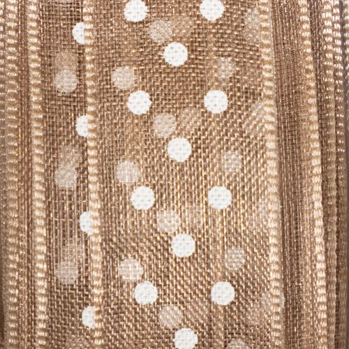 Produkt Wstążka prezentowa w kropki do stylowych dekoracji ślubnych i kreatywnego pakowania, szerokość 1,5 cm, długość 20 m