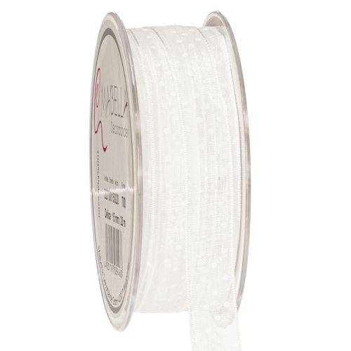 Floristik24 Świąteczna wstążka dekoracyjna do ozdabiania prezentów i projektów rękodzielniczych, szerokość 1,5 cm, długość 20 m