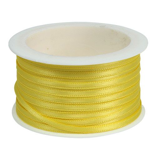 Produkt Wysokiej jakości wstążka prezentowa satynowa żółta wstążka 3mm × 50m