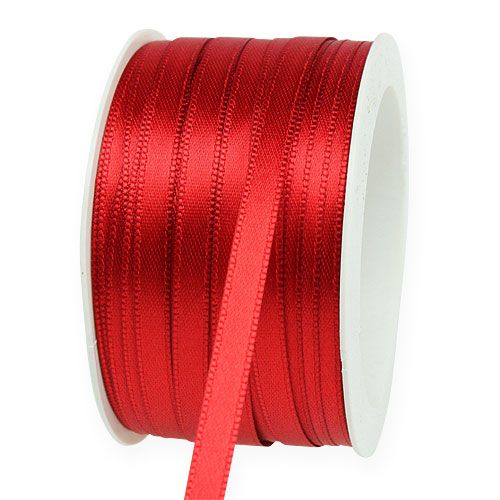 Wstążka prezentowa i dekoracyjna 6mm x 50m jasnoczerwona