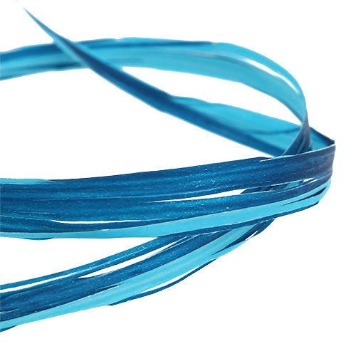 Produkt Rafia dekoracyjna dwukolorowa niebieska 200m