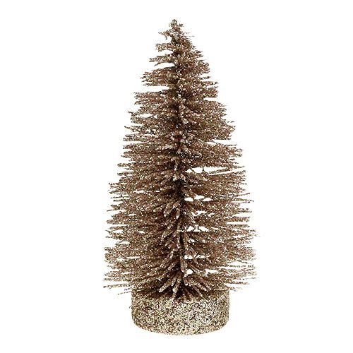 Floristik24 Ozdobne drzewo błyszczące jasnozłote W14cm 4szt
