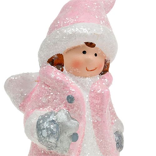 Floristik24 Figurka dekoracyjna aniołek dziewczynka jasnoróżowy 11cm 2szt.
