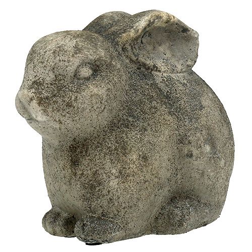 Floristik24 Figurka dekoracyjna króliczek z szarej gliny 22cm x 15cm x 20,5cm