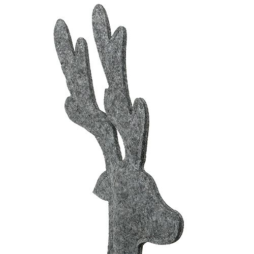 Floristik24 Figurka dekoracyjna jeleń z filcu 60cm Szary