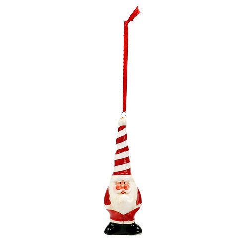 Floristik24 Ceramiczna figurka dekoracyjna Świętego Mikołaja Mikołaj do zawieszenia 11cm 1 szt