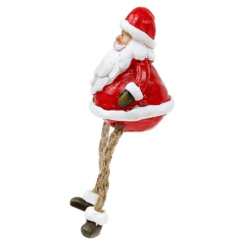 Floristik24 Figura dekoracyjna Świętego Mikołaja siedzącego 6,5 cm dł. 10 cm 4 szt.