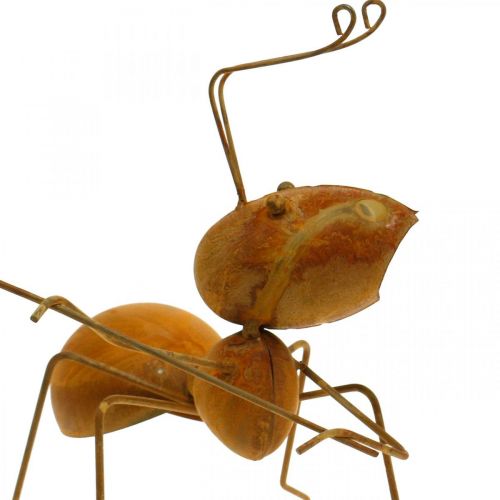 Produkt Figura dekoracyjna mrówka metalowa siatka na motyle dekoracja ogrodowa rdza 19cm
