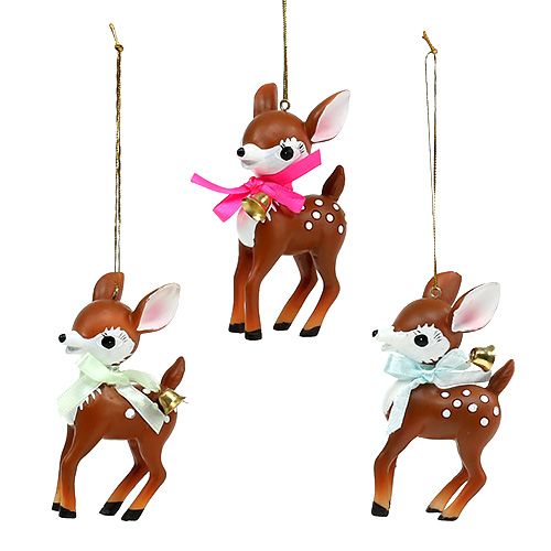 Floristik24 Figurka dekoracyjna Bambi 10cm różne. 3szt.