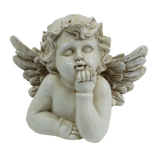 Floristik24 Figurka dekoracyjna aniołek śniący krem 20cm