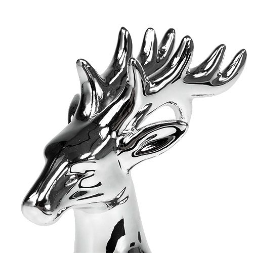 Produkt Figurka Deco jeleń stojący 14cm srebrna 2szt.