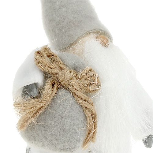 Floristik24 Figurka dekoracyjna Święty Mikołaj 13cm szara, biała 2szt.