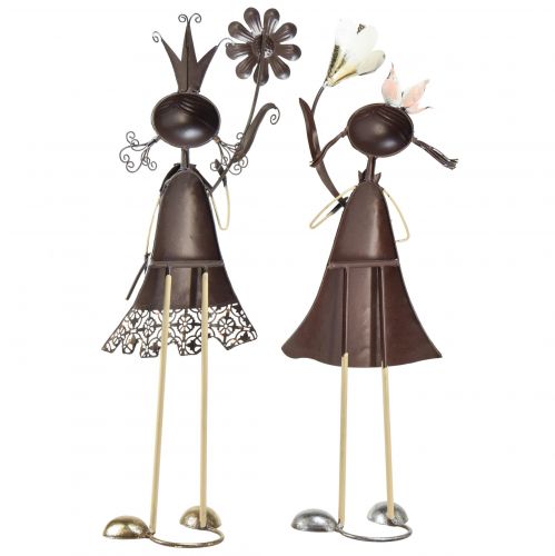 Produkt Figury dekoracyjne dekoracja balkonowa metalowe figurki dziewczynek 56/57cm 2szt