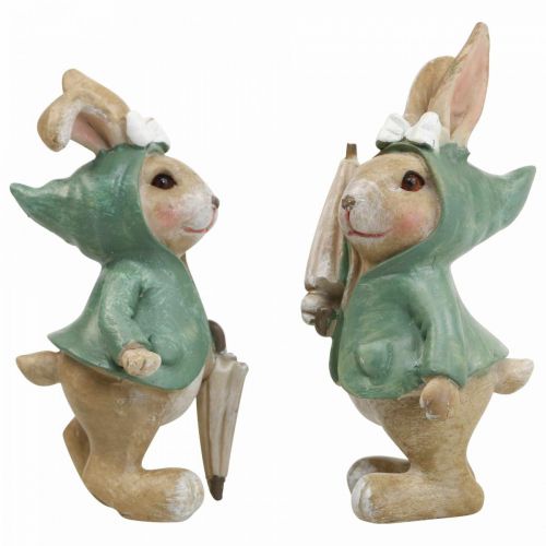 Floristik24 Deco figurki deco królik z parasolką wys.10,5cm 4szt