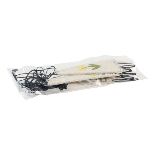 Floristik24 Figurki dekoracyjne królik metalowy wieszak czarny naturalny 19cm 4 szt
