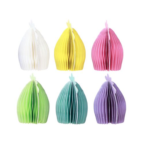 Produkt Figurki dekoracyjne papierowe kurczaki o strukturze plastra miodu kolorowe 7,5×4,5×8cm 6szt