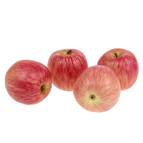 Floristik24 Deco owoce deco jabłko czerwono-pomarańczowe Ø9cm 4szt.
