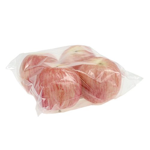 Floristik24 Deco owoce deco jabłko czerwono-pomarańczowe Ø9cm 4szt.