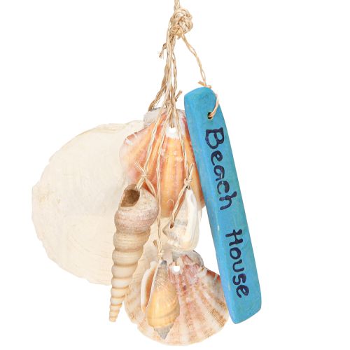 Produkt Wieszak dekoracyjny Beach House Blue Capiz wieża ślimak wys. 25cm