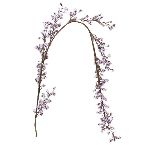 Produkt Wieszak dekoracyjny gałązka jagód biały fioletowy zimowy mróz 130cm