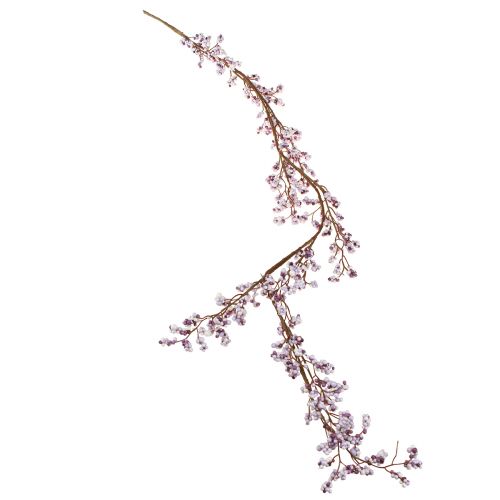 Produkt Wieszak dekoracyjny gałązka jagód biały fioletowy zimowy mróz 130cm