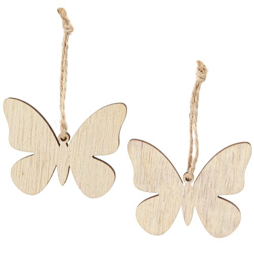 Produkt Wieszak dekoracyjny motyl dekoracja drewno naturalny zielony 5×6cm 12 szt
