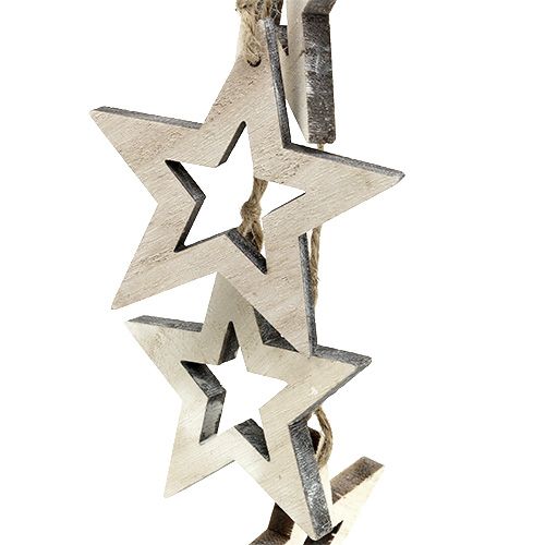 Floristik24 Deco wieszak gwiazda 50cm biały prany 1szt.
