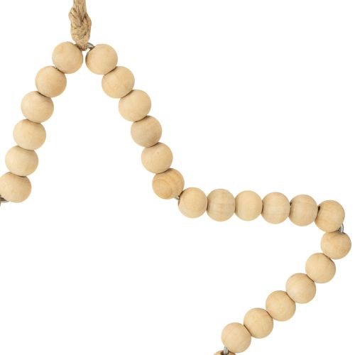 Produkt Ozdobne świąteczne koraliki drewniane serce gwiazda drzewo wys. 16cm 3 szt