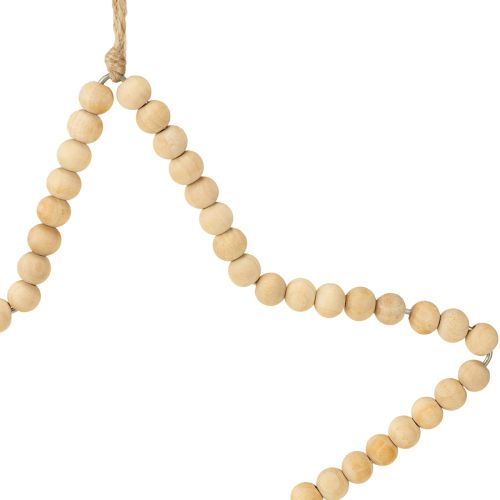 Produkt Deco wieszak Boże Narodzenie drewniane koraliki serce gwiazda drzewo H20cm 3szt