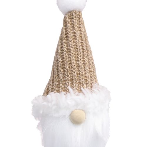 Produkt Wieszak dekoracyjny Krasnal bożonarodzeniowy biały brązowy W11cm 3 szt