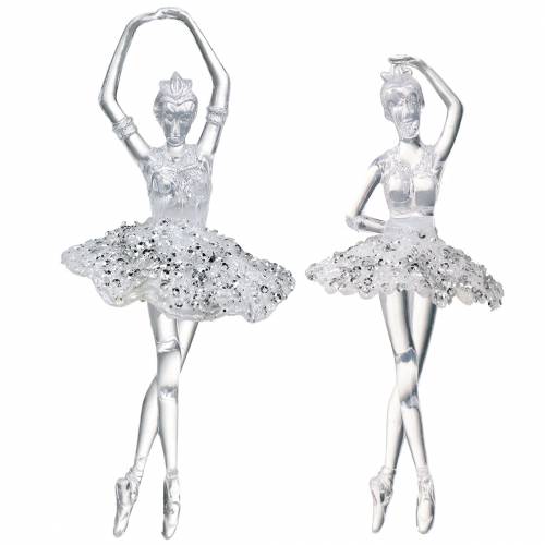 Floristik24 Dekoracyjny wieszak na choinkę Ballerina 18cm 2szt